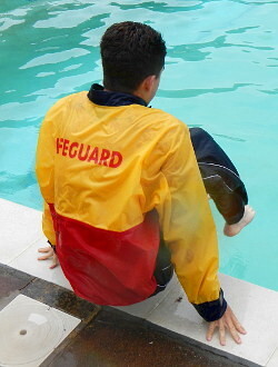 lifeguard stretching cagoule anorak wet fun